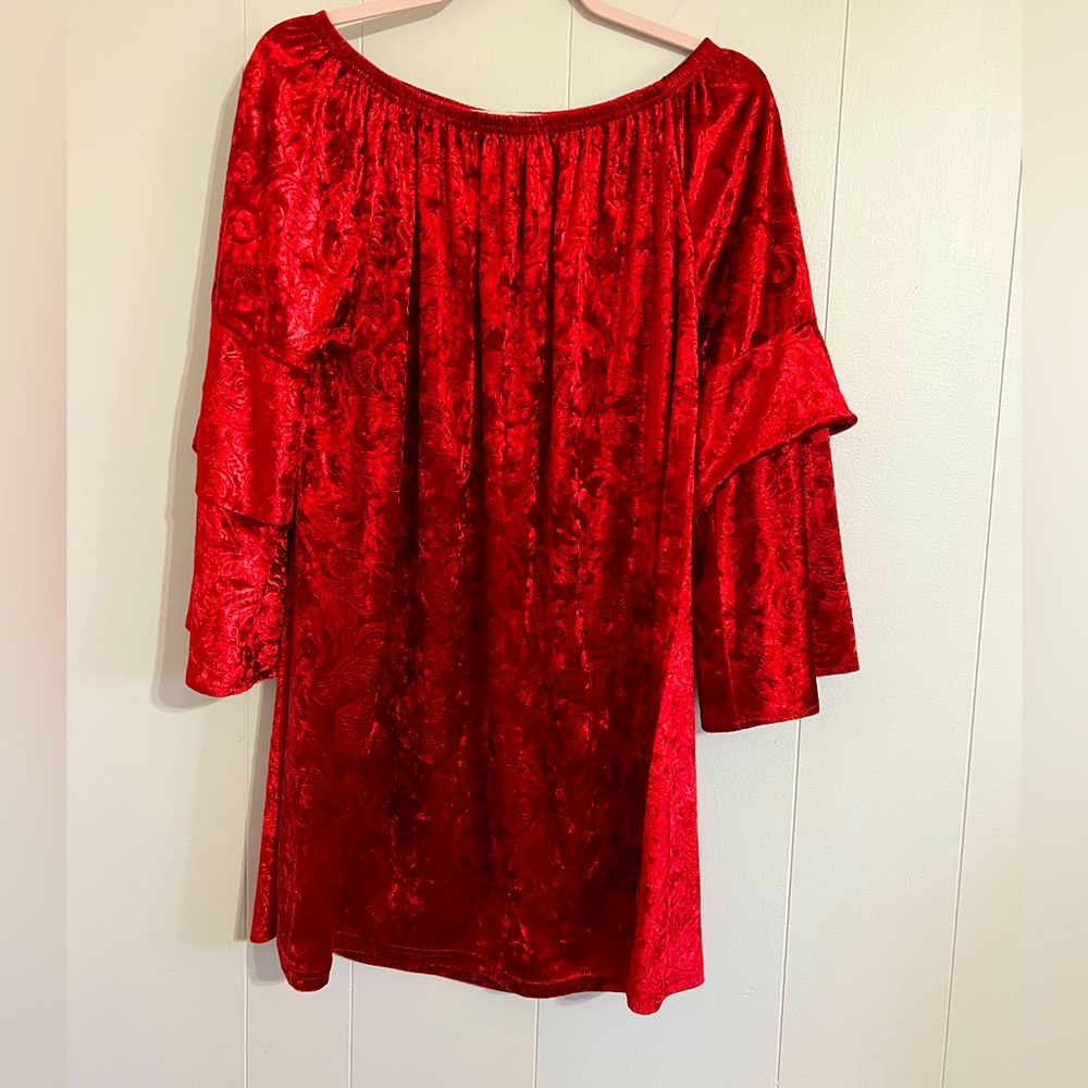 Velvet Dress with Paisley Pattern
